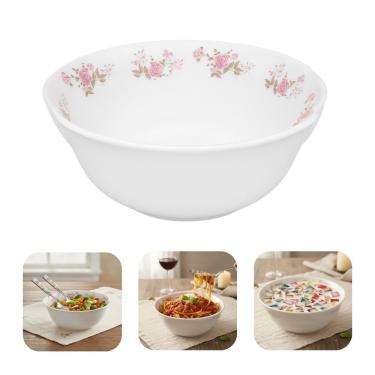 Imagem de Tigela Saladeira Flowers Pink para Sobremesas em Vidro Opalino com Estampa Floral 1,4L em Casa Tem
