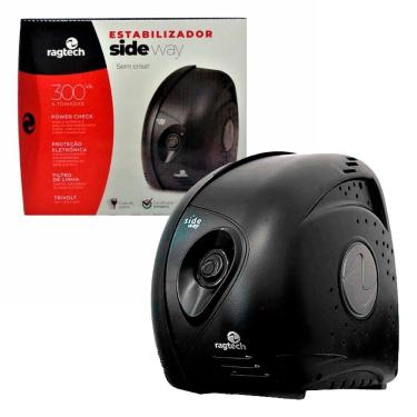 Imagem de Estabilizador Ragtech SDW300 com Proteção Contra Surtos 4 Tomadas Preto 220V