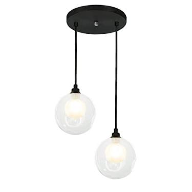 Imagem de Lustres Pendentes Duplo Harmony Bolinha Preto
