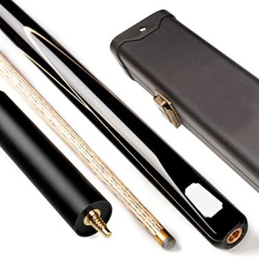 Imagem de LIUHD Tacos de bilhar de bilhar, ferramenta de bilhar de entretenimento Snooker conjunto de taco de sinuca 3/4, caixa de tacos de bilhar, fácil de armazenar em ambientes internos e externos, para sala de jogos, bilhar, bar, C, 9,5 mm