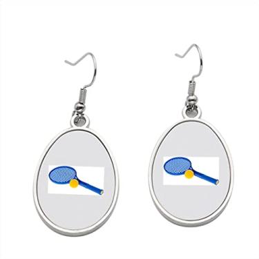 Imagem de Brinco de bola e raquete – Brincos pendentes para meninas – Presente de festa de aniversário dos namorados, Metal, Sem pedras preciosas