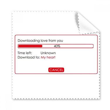 Imagem de Limpador de óculos com tela de telefone para download do seu amor, 5 peças