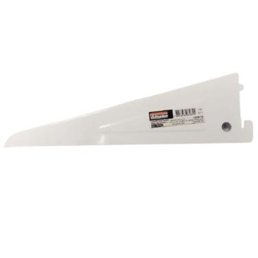 Imagem de Suporte Duplo para Trilho Prateleira Branco Aço 22cm - Starfer