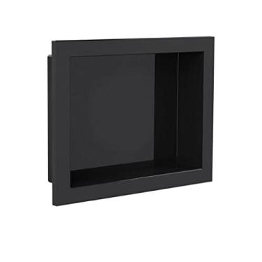 Imagem de NICHO PARA EMBUTIR PAREDE BANHEIRO COZINHA 30X40 PRETO VULCANO METASUL
