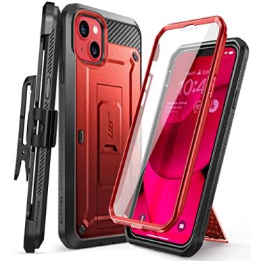 Imagem de Capa SUPCASE Unicorn Beetle Pro para iPhone 14 Plus 6,7 Pol, com protetor de tela embutido e suporte e clipe de cinto capa resistente resistente(Vermelho)
