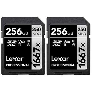 Imagem de Cartão de memória Lexar Professional SDHC/SDXC 1667x UHS-II 256 gb, pacote com 2 (LSD256CBNA1667)