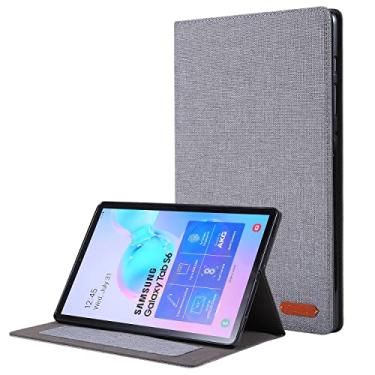 Imagem de Tablet protetor PC Capa Compatível com Samsung Galaxy TAB A8 10.5 X200/X205 (2021) Case, Flip Fold Case Capa de impressão de tecido protetora com Auto Wake Sleep com slots de cartão (Color : Grey)