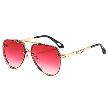 Imagem de Óculos de Sol Vintage Redondos de Metal Masculino Condução Preto Retro Espelho Óculos de Sol Senhora Sombra Óculos de Sol UV400 Óculos De Sol, 4, Tamanho Único