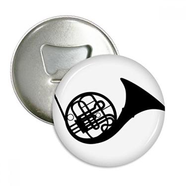 Imagem de Trompa clássica bela música louca abridor de garrafas ímã de geladeira emblema multifuncional