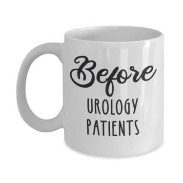 Imagem de SpreadPassion Caneca de café de urologista, ideia de presente de urologista, presente para médico, ideia de presente de médico, antes de pacientes urologistas, presente para urologistas, ideia de presente de aniversário de Natal
