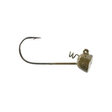 Imagem de Buckeye Iscas Removedor de Manchas Pro Model Jig Head com mola resistente e gancho de níquel para iscas de pesca de robalo de plástico macio, pacote com 5, abóbora verde, 3/473.6 g