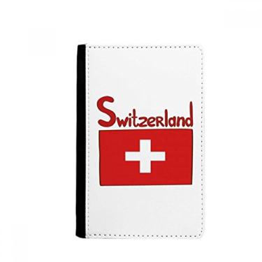 Imagem de Carteira com estampa vermelha da bandeira nacional da Suíça, porta-passaporte Notecase Burse