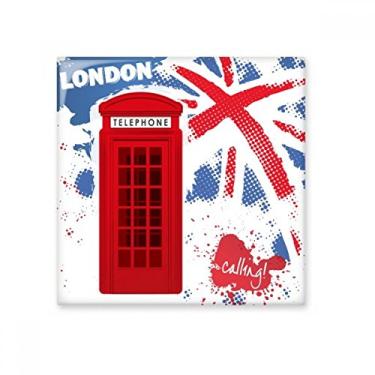 Imagem de Bandeira de Londres da Grã-Bretanha, Reino Unido, Piso de Cerâmica Brilhante, Decalque de Pedra Adorna de Tijolos