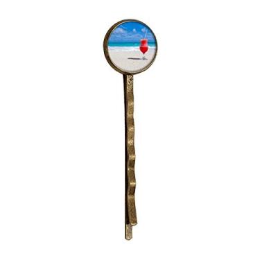 Imagem de Ocean Sand Beach Melancia Juice Picture Retro Metal Hair Bobby Pin Headwear