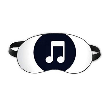 Imagem de Capa de sombreamento branco com notas musicais para dormir e olhos macia para noite
