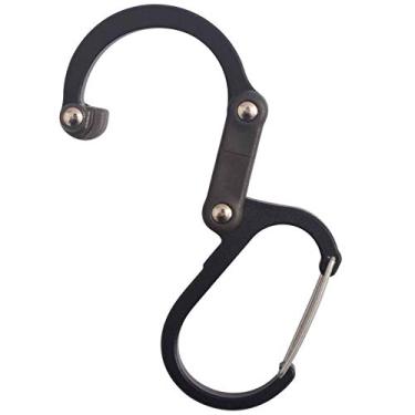 Imagem de Abbraccia Fivela mosquetão feita de liga de alumínio com ganchos girando 360 graus – Preto