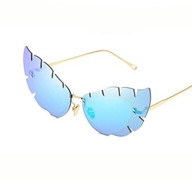 Imagem de Óculos com gradiente de espelho Uv400 Driving Eye Leaf Steampunk Óculos de sol fotocromáticos para mulheres e homens 6