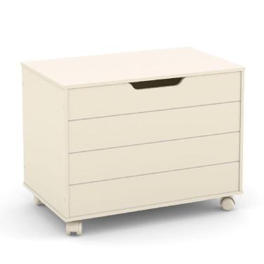 Imagem de Bau Infantil Organizador Toy 100% MDF Cor Off White - Matic Móveis
