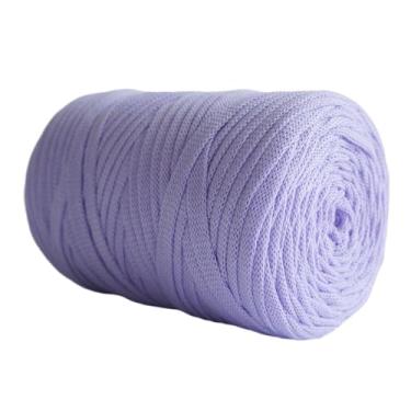 Imagem de Tachiuwa Fio de tricô fio grosso crochê camiseta fio crochê projetos espaguete fio tecido pano fio para sacos almofada tapetes, roxo