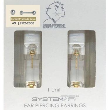 Imagem de Brinco Studex System 75 Adulto Barbell Prateado 4Mm - 49
