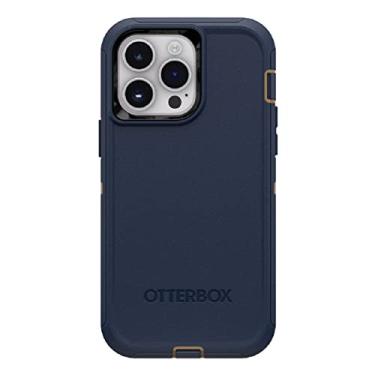 Imagem de OtterBox Capa para iPhone 14 Pro Max (apenas) – Série Defender – Robusta e Durável – Somente Capa – Embalagem não Varejo – (Sapatos de Camurça Azul)