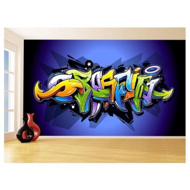 Imagem de Papel De Parede 3D Arte Graffiti Mural Grafite 3,5M Tra51
