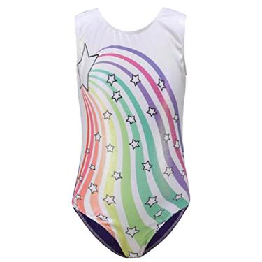 Imagem de SEAUR Collant de ginástica para meninas, roupa de dança, roupa de bicicleta, roupa de ginástica, roupa de ginástica, Verde, 14