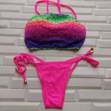 Imagem de Biquíni Cropped De Amarrar Estampado 100233