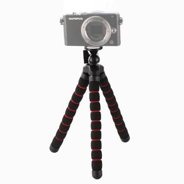 Imagem de Fotga Tripé de viagem flexível com botão de bloqueio de placa de liberação rápida para Canon EOS M M2 M3 M5 M6 M20 M50 M100 G7X Mark II III para Sony DSC-RX100 III IV A6000 A6300 Olmypus E-M10 II