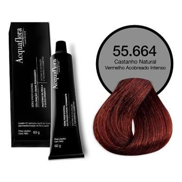 Imagem de Acquaflora 55.664 Castanho Claro Vermelho Intenso Acobreado Coloracao Creme Permanente 60g