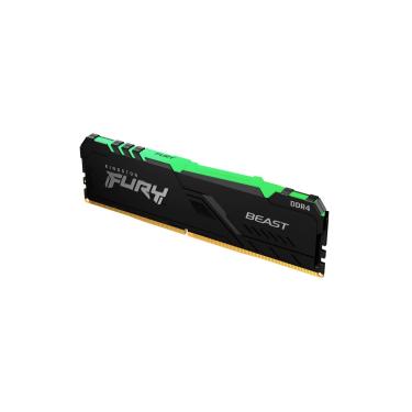 Imagem de Memória Kingston Fury Beast RGB 16GB DDR4 3600Mhz Preto - KF436C18BB2A/16
