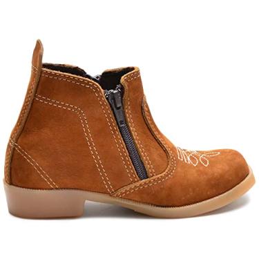 Imagem de Botina Infantil Unissex Couro Aveludado nº 18 ao 36 (Castor, BR, Criança de 9 a 12 anos, Numérico, 29)