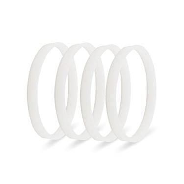 Imagem de Anel de vedação de borracha branca 1000w para liquidificador único Ninja com Nutri BL480 BL681A BL682 BL640 BL910 (pacote com 4)