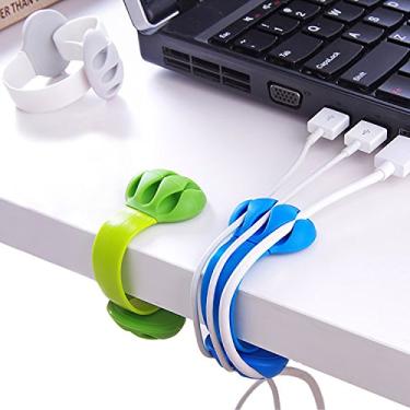 Imagem de Suporte de cabo – Organizador de cabos – Clipes de gerenciamento de cabos – Sistema de suporte de fio – 3 pacotes de clipes de cabo multiuso para carregadores de telefone, cabos USB – Casa, escritório, mesa-de-cabeceira, organizador de mesa da Jiulory