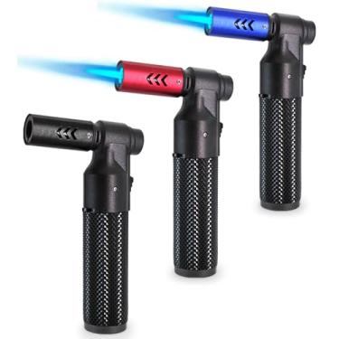 Imagem de Zoocura Pacote com 3 maçaricos de butano, recarregável, portátil, de butano, mini maçarico ajustável para acampamento, churrasqueira, solda, culinária, soldagem, churrasco (combustível não incluído)