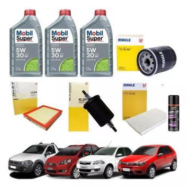 Imagem de Kit Troca Óleo Fire 1.0 E 1.4 Flex 2009 2010 2011 2012 2013 - Mobil 5w