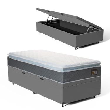 Imagem de Cama Box Baú com Colchão de Espuma D45 Pillow Top Fort Comfort (Solteiro)