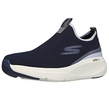 Imagem de Skechers GOrun Elevate-Athletic Tênis de corrida masculino sem cadarço com amortecimento, azul marinho/cinza, 40, Azul-marinho/cinza, 8