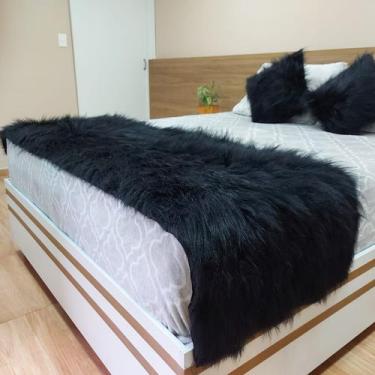 Imagem de Peseira Manta Pelucia Pêlo Alto Para Cama Queen - 2,00 X 0,60m - S DEC