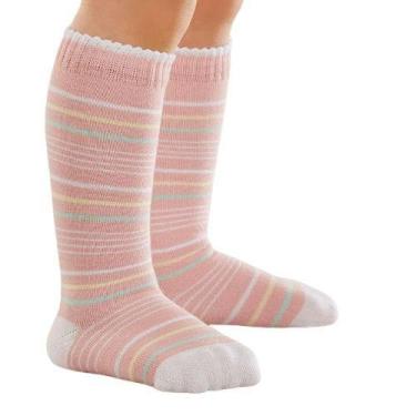 Imagem de Meia Infantil Lupo 3/4 Baby Bubble Gum Rosa - 02055