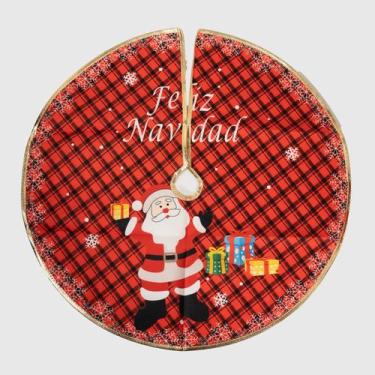 Imagem de Saia P/ Árvore de Natal Temática Papai Noel Presente 120cm - Gici Chri