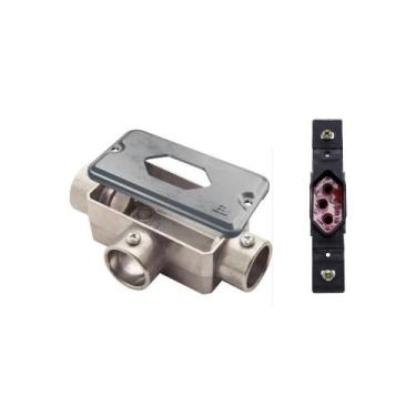 Imagem de Condulete T+Tampa 1 Mod Losangular Wetzel+Tomada Transmóbil