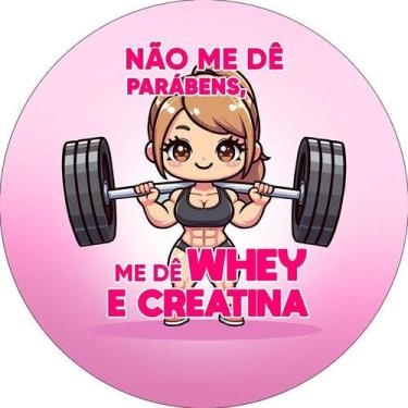 Imagem de Painel De Festa Redondo 1,50x1,50 - Academia Menina Maromba 063 - Via 