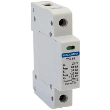 Imagem de Dispositivo de Proteção Contra Surtos TDS 1 P 60 kA 275 V Classe I e I