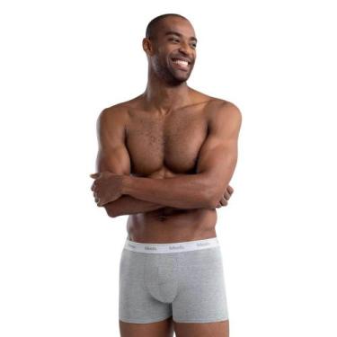 Imagem de Cueca Boxer Cotton Mash 170.38, Cinza mescla branco, M