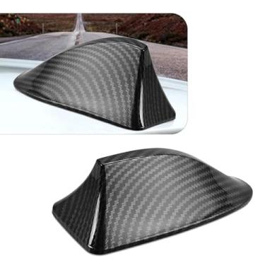 Imagem de getfay Antena de barbatana de tubarão de carro de 1 peça, aprimoramento de sinal reduz o arrasto do vento decoração da cauda do telhado, antena de instalação de pasta sem perfuração, universal para