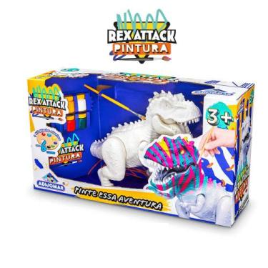 Imagem de Dinossauro de Brinquedo Para Pintar Rex Attack - Adijomar