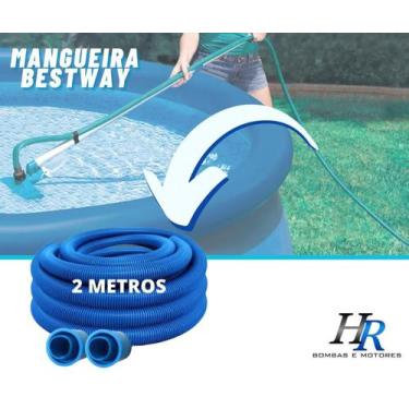 Imagem de Mangueira Piscina Inflável 2 mts Intex Bestway Bomba Filtro - AZUL FLE