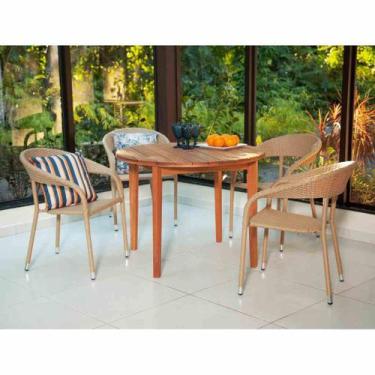 Imagem de Mesa Mestra Ipanema Ø 100 cm em Madeira Mestra Móveis, Stain Jatobá