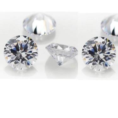 Imagem de Pedra Zircônia  4 mm Cúbica Branca Redonda Alta qualidade Cor branca 3